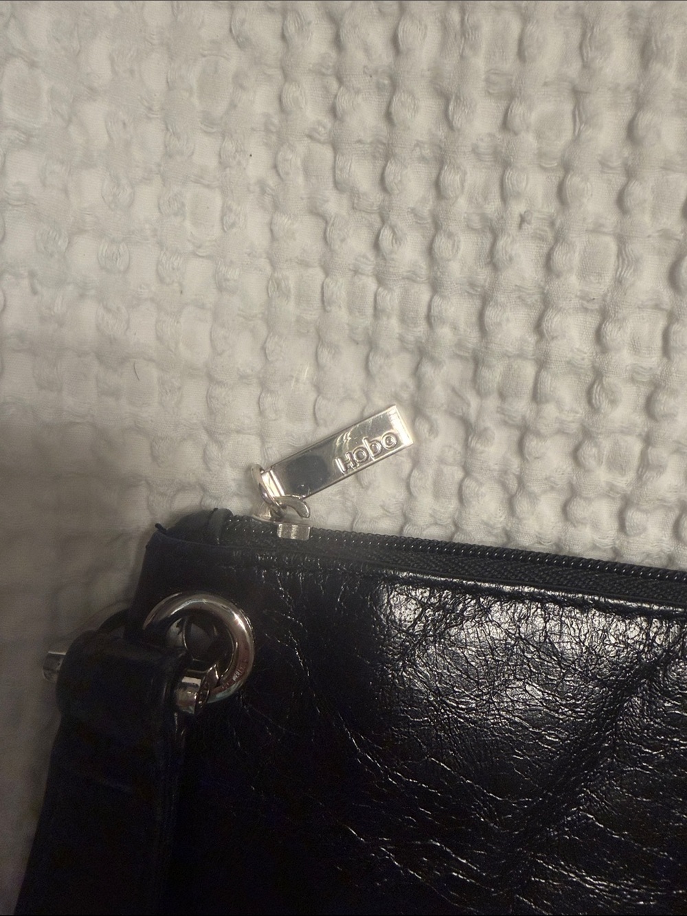 HOBO Black Leather Wristlet Clutch - Picture 2 of 5